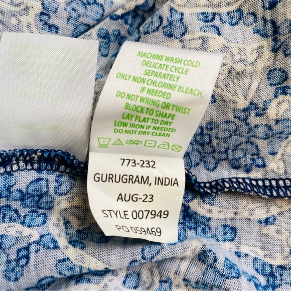 Lily Pulitzer Blue Cheetah Easy To Spot Geanna Swing Dress Size M - Picture 7 of 7